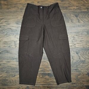 Lululemon Womens 32 Brown Light Utilitech Cargo Pocket High Rise Crop Pants